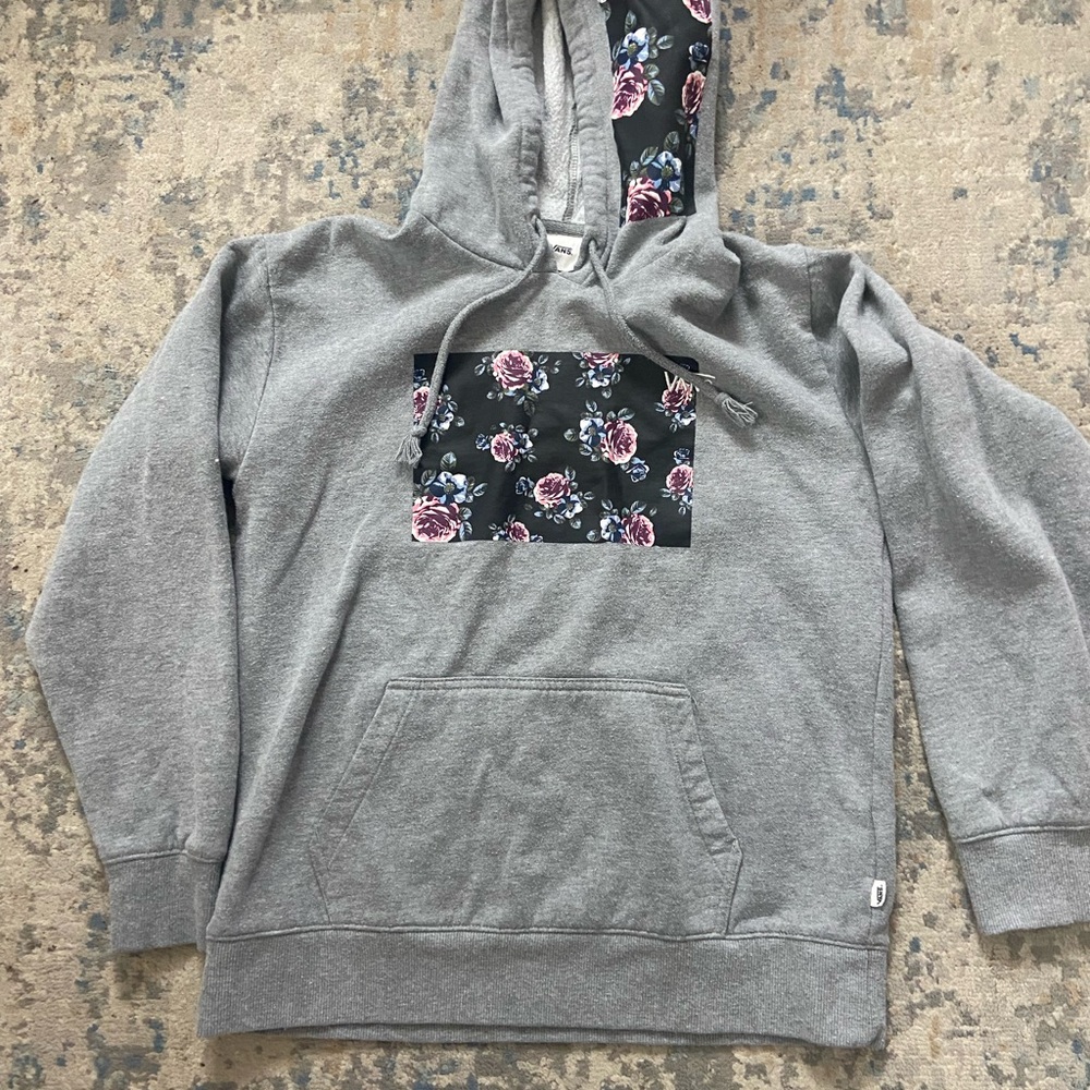 Vans floral hoodie womans xs